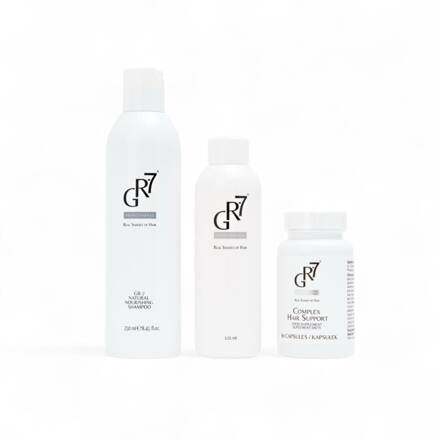 Behandlung gegen graues Haar: SET GR-7® Anti-Grau-Tonic + Vitaminkomplex + Shampoo
