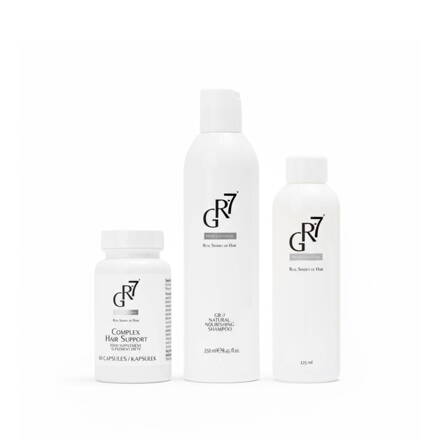 Behandlung gegen graues Haar: SET GR-7® Anti-Grau-Tonic + Vitaminkomplex + Shampoo