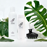Zweikomponentenbehandlung gegen graues Haar GR-7 Tonic + Shampoo + Massagebürste inklusive